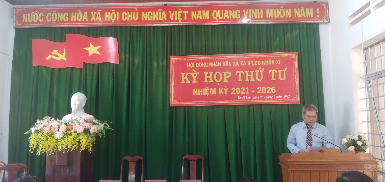 Hội đồng nhân dân xã EaH’Leo tổ chức kỳ họp thứ 4  khoá XI, nhiệm kỳ 2021 – 2026.