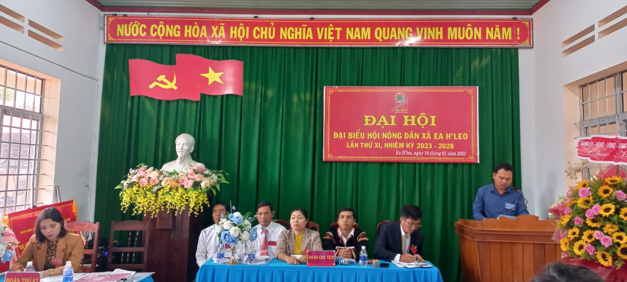 ĐẠI HỘI ĐẠI BIỂU HỘI NÔNG DÂN XÃ EA H’LEOLẦN THỨ XI, NHIỆM KỲ 2023 – 2028