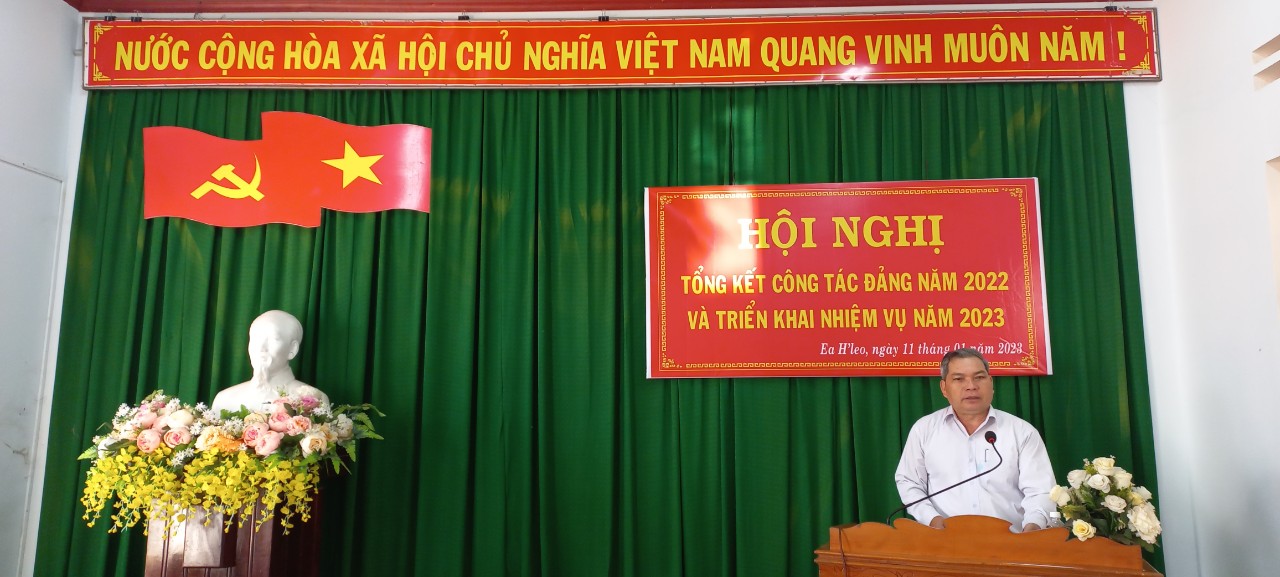 ĐẢNG UỶ XÃ EAH’LEO TỔ CHỨC HỘI NGHỊ TỔNG KẾT CÔNG TÁC ĐẢNG NĂM 2022, TRIỂN KHAI NHIỆM VỤ NĂM 2023